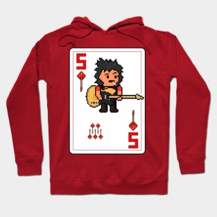 Pixelrockstars Five of Diamonds Playing Card Hoodie